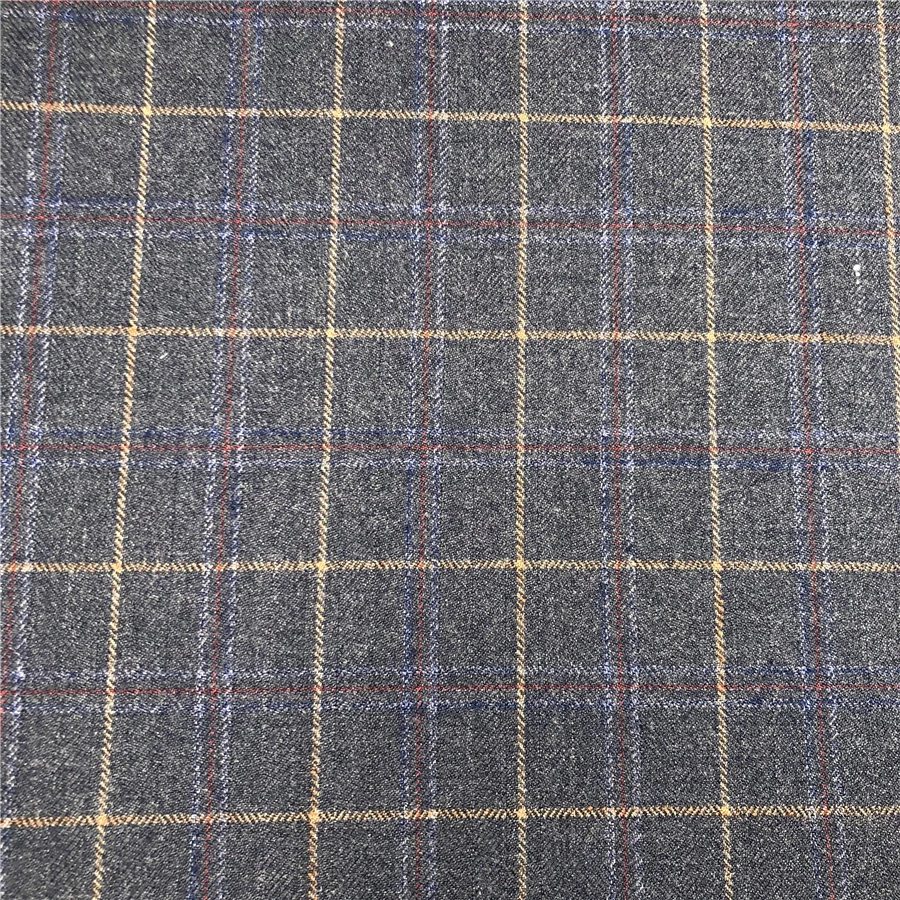 Новинка 65 полиэстер 35 искусственный материал клетчатый узор текстурированный костюм мужской осенний костюм брючный Блейзер Пальто тяжелая ткань для ткани