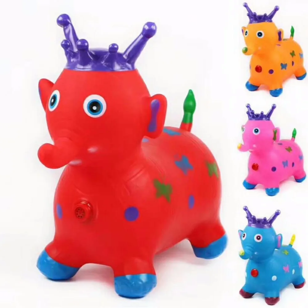 Wholesale Ride on Toys Printed Large Plastic Inflatable Bouncy Jumping Moving Animal Horse Hopper Toy