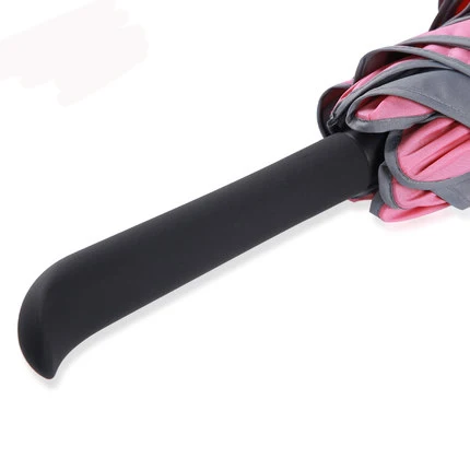 Semi-automatic extra large windproof long handle lotus leaf umbrella
