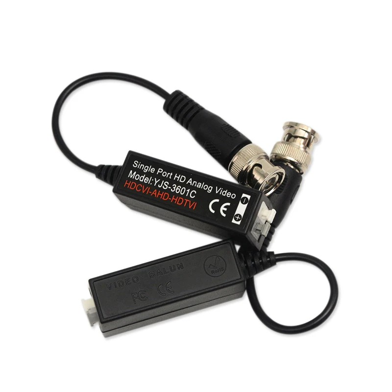 YJS-3601C CCTV Accessories AHD/HDTVI/HDCVI/CVBS single-channel passive hd video balun for cctv camera