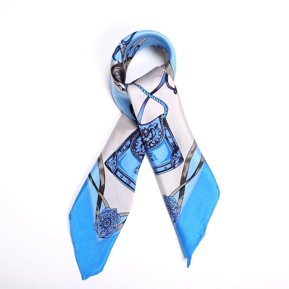 53x53cm own design custom silk scarf fast delivery