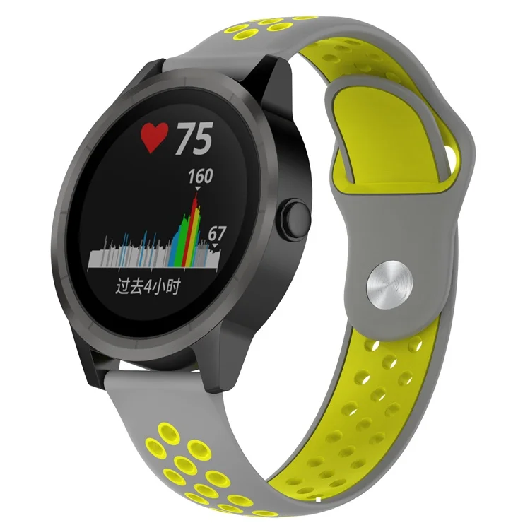 diver perlon elastic silicone rubber dual double colour smart watch strap band bracelet for garmin vivoactive 3