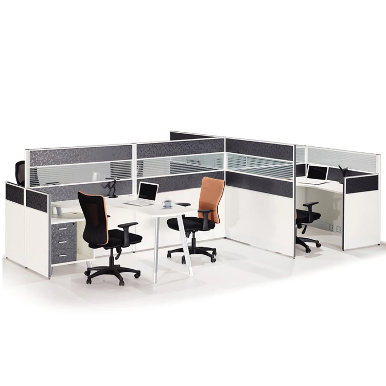 
aluminum profile wall partition modular pentagon workstation furniture in office 