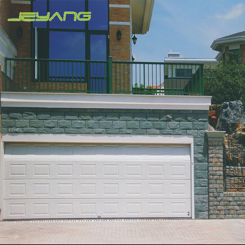 Wooden Color 7 Blocks Automatic Garage Doors
