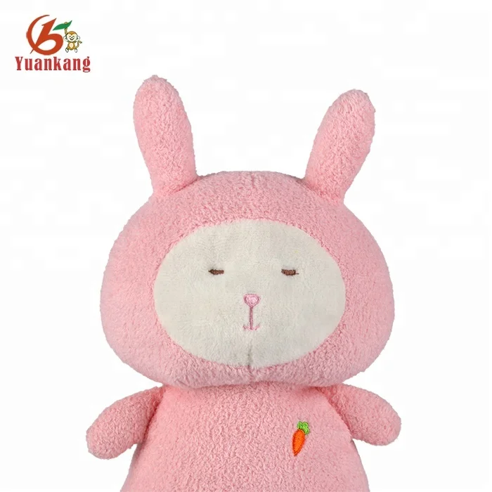 OEM customization plush bunny stuffed Pearl velvet pink rabbit toy