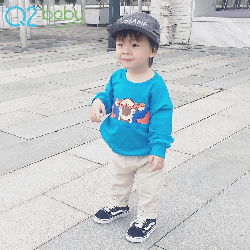 
Fashion autumn toddlers cartoon pattern o-neck long sleeve baby sweatshirts 2320 