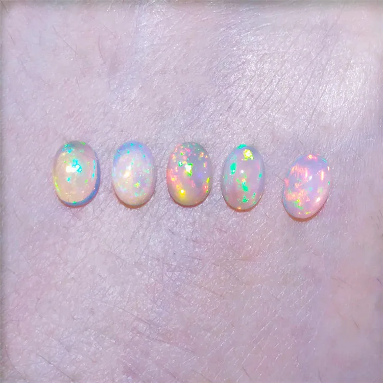 Натуральный Овальный подвеска-кольцо в форме капли цветной опал