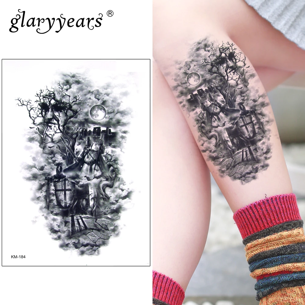 
KM182 - KM187 Large size Tattoo Sticker Temporary Tattoos Arm Body Art Tatoo Waterproof 