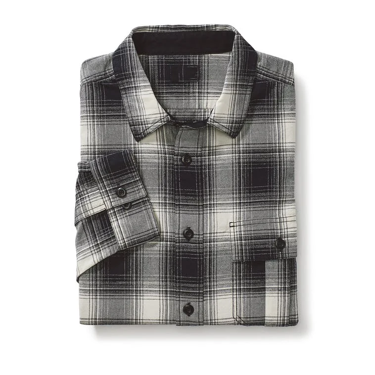 Mens classic style gingham flannel shirt chest pocket new pattern shirt
