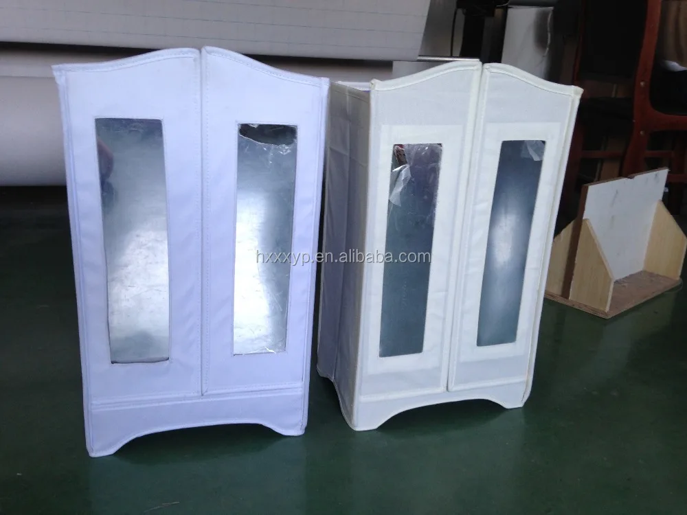 Белый деревянный шкаф для кукол 18 дюймов, шкаф с 3 вешалками для кукол, шкаф для кукол