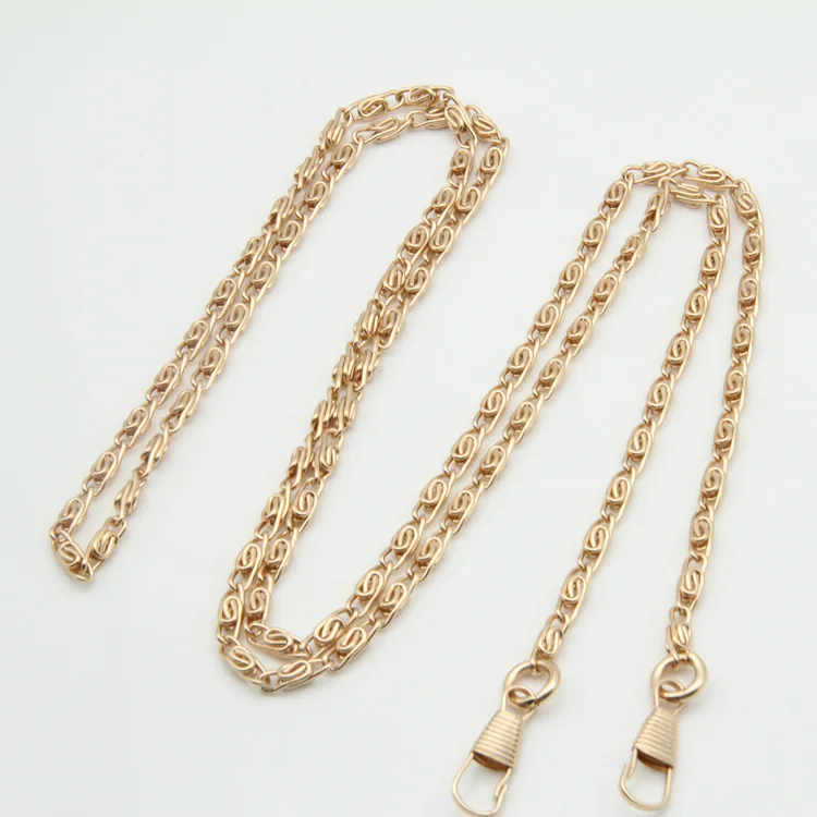 High-grade fashion bag chain DIY Rose Gold Color bag accessories metal handbag chain strap