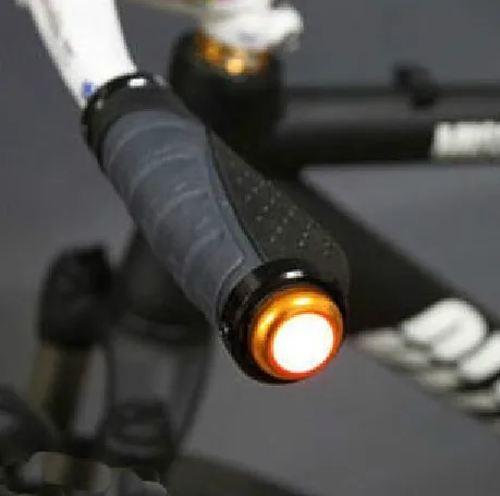 Night Cycling Bicycle Turn Signal Handle Bar End Plug Light LED Warning Lamp Cycle Bike Handlebar Flash Light Indicator