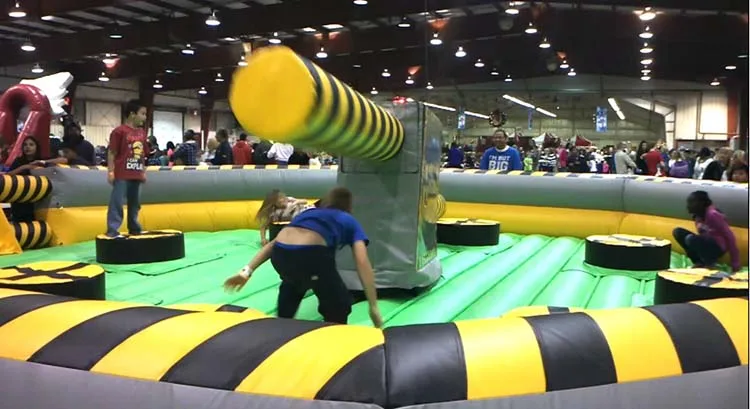 Outdoor Carnival Games Inflatable Dizzy Meltdown Wipeout Bouncer House Game Inflatable Crazy Spin Meltdown For Adults