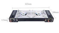 Hot  Sales  Gas Stove 3 Burners Stainless Steel Table Household Free Spare Parts Gas Cooktops Electronic Ignition