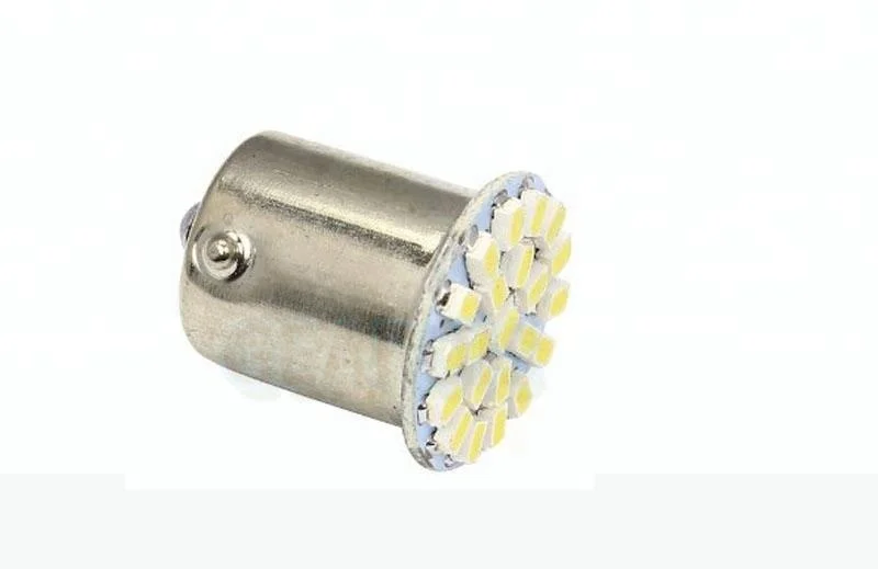 Автомобильный светодиодный индикатор S25 1156 BA15S BAU15S 1157 BAY15D 22 smd 1206 3020 LED P21W для указателей поворота, фонари заднего хода, белый, красный, 12 В