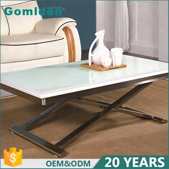 New design transforming dinning room furniture up to down table wood space saving furniture