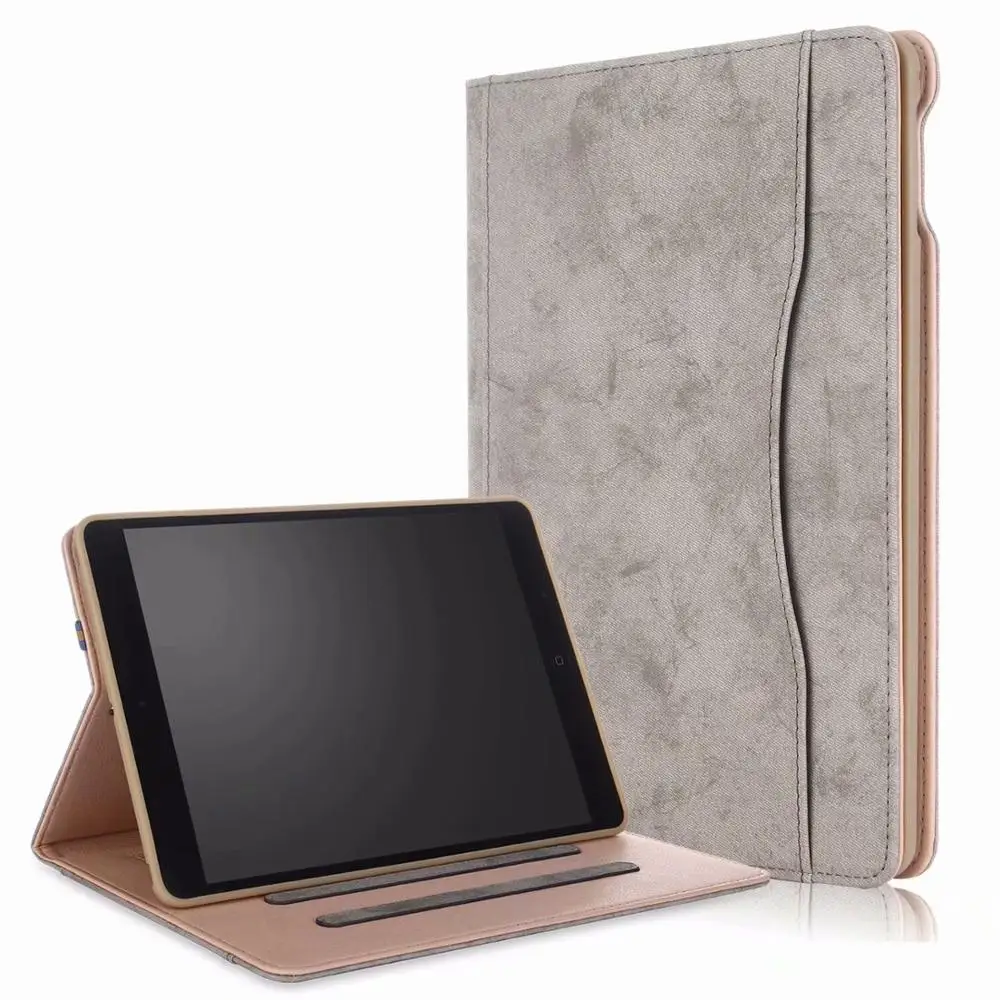 
PU Leather For IPad 9.7 Inch 2018/2017 Case, Premium Leather Business Slim Folding Stand Folio Cover with Auto Wake/Sleep 