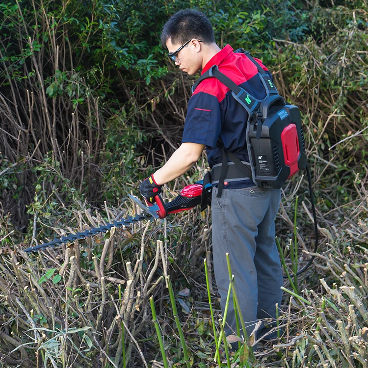 36v Li-ion - Dual Action Electric Cordless Electric Hedge Trimmer Long Handle Pruning Saw Electric Pruning Shears 2350RPM 17.4AH