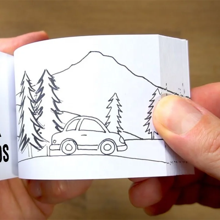 Custom  mini pocket  colorful comic flip book with glub binding