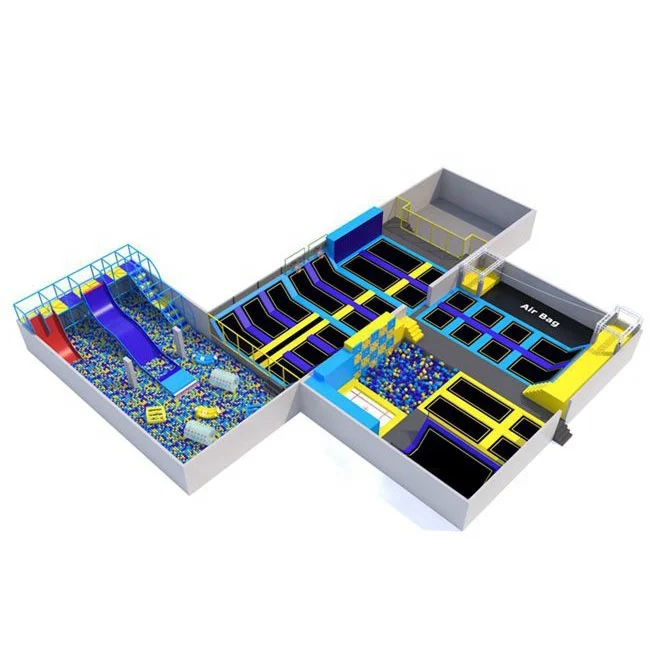 
Modern design trampoline park ninja warrior indoor various game kids foam pit commercial park 