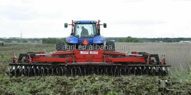 big type huge duty farm tractor use hydraulic combined land preparation machine with disk harrow, disk plough