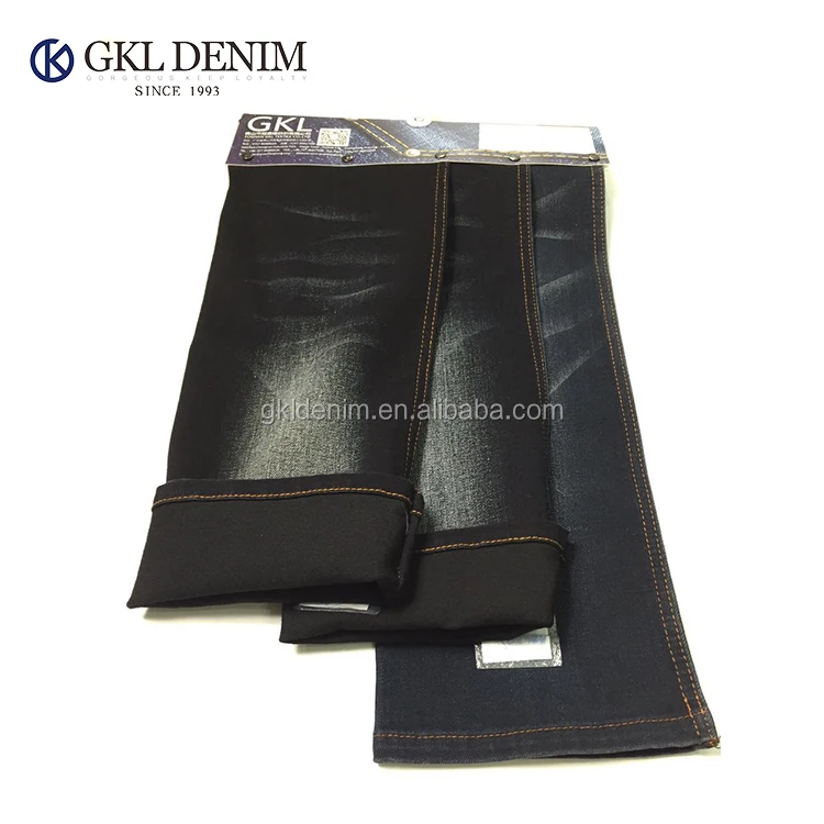 GL6719-2 China Factory Wholesale Checked Denim Material Korean Black Abaya Fabric