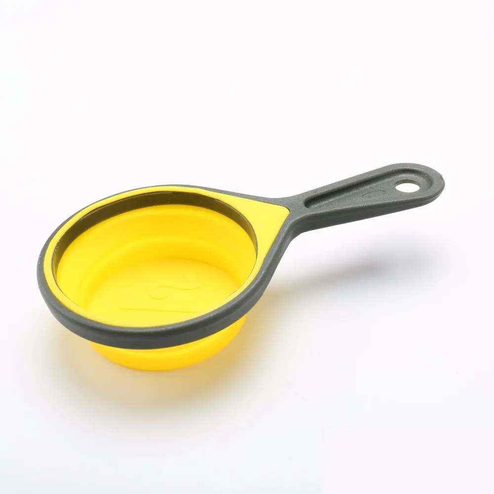promotion Portable Collapsible Silicone Measuring Cup Spoons