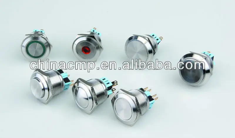 ту и ce сертификации 19mm мгновенное освещение металла кнопочный переключатель