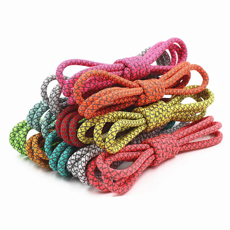Yrunfeety New 3M Reflective Rope Laces Round 3M Reflective Shoelaces Lighted Shoelaces Luminous Shoe Laces for Sale 21 Colors