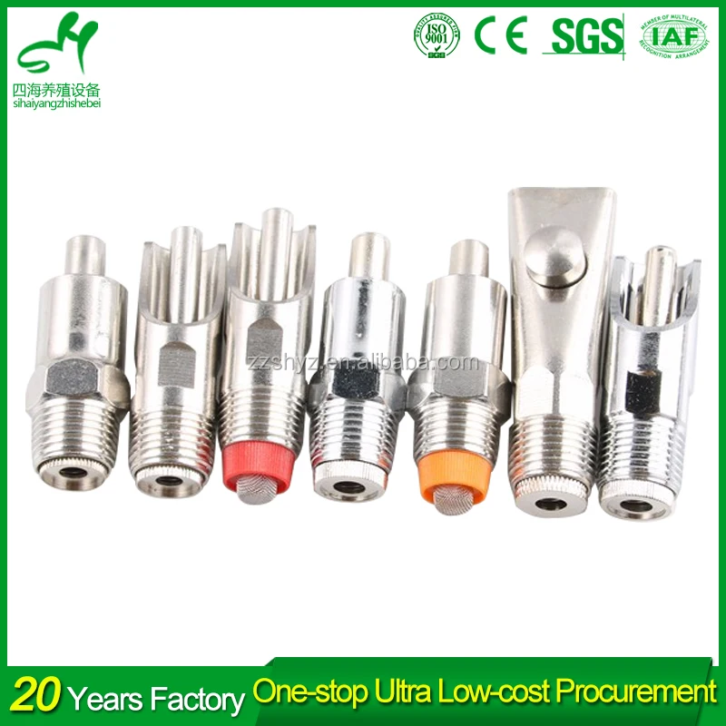 Оптовая продажа Нержавеющей Стали Воды Свинья Ниппельные Поилки Для Свиней Сельскохозяйственное Оборудование