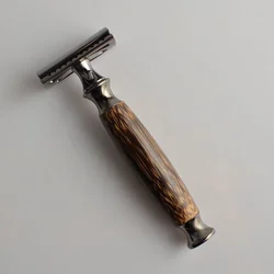 Традиционная Мужская бамбуковая бритва с двойным краем, безопасная бритва