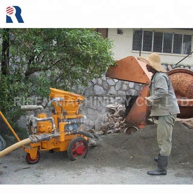 Air Driven Dry or Damp Mix Shotcrete Machine for concrete spraying for Coal Mine