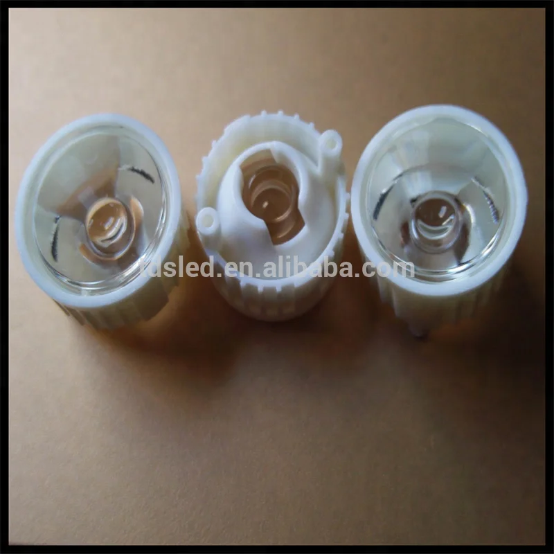 transparent 90 / 120 degree 20mm cob led dome lens with screw holder