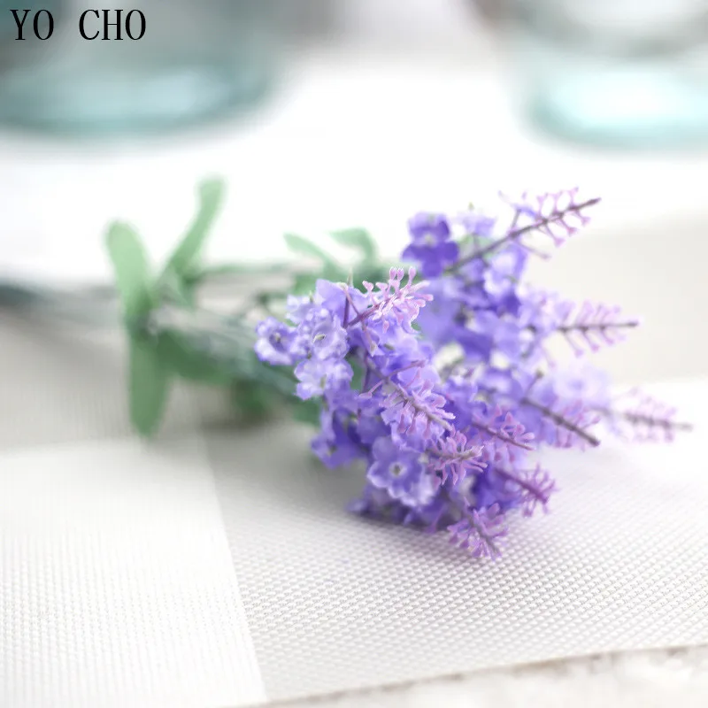 YO CHO 10 Branches artificial Lavender decorative Silk artificial Lavender Flowers for home decoration