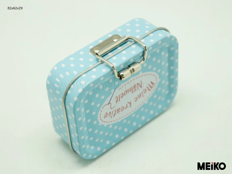 custom tin gift jewelry box with metal clasp