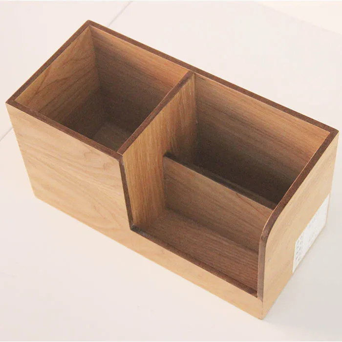 Fast delivery eco-friendly wooden storage desk organizer box