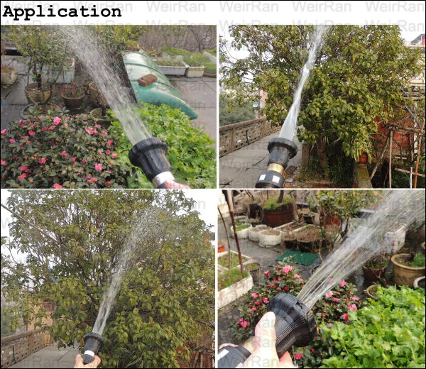 (21433) aluminum garden adjustable ultimate big volume fire hose reel nozzle