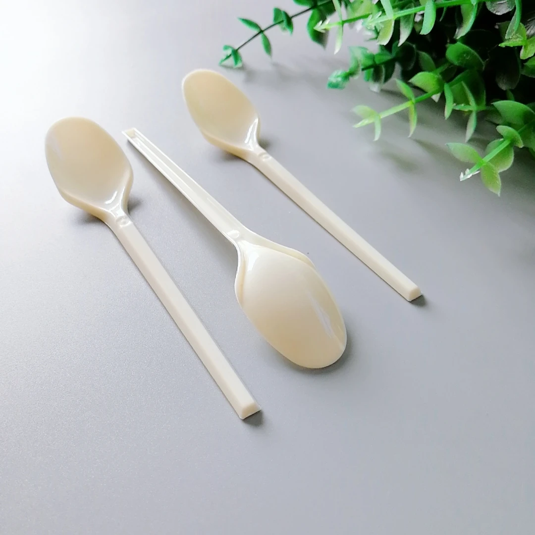 tea measuring spoon disposable dessert coffee plastic disposal spoon for promotional