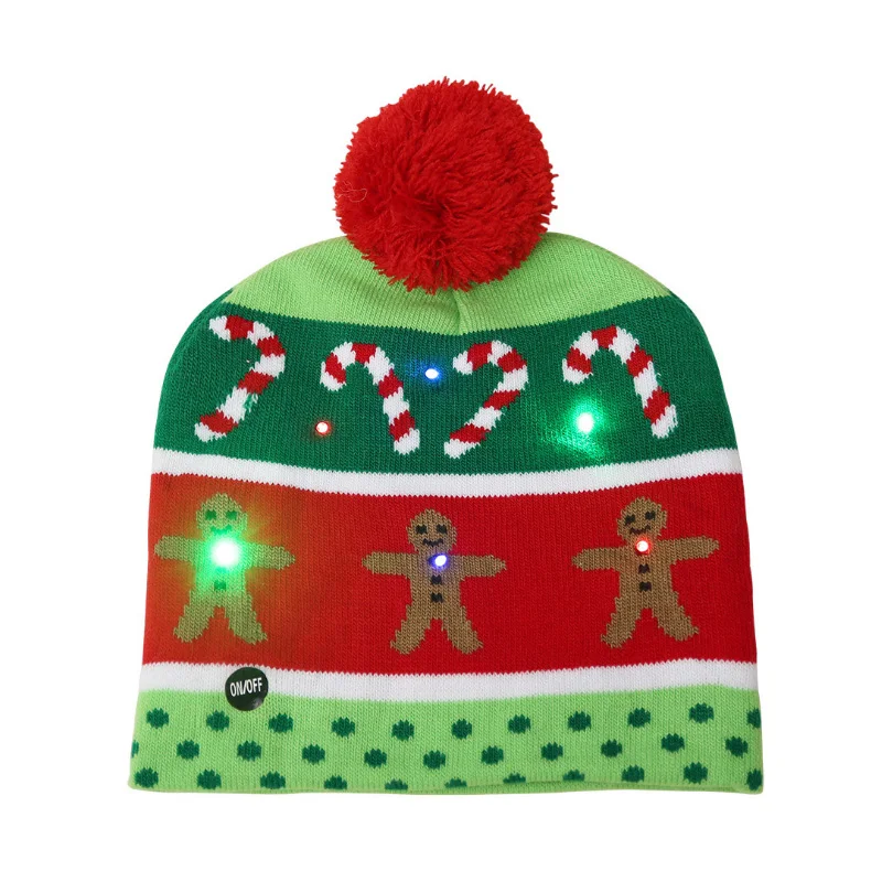 2020 хит продаж, Рождественская шапка с мерцающим светодиодом, три режима