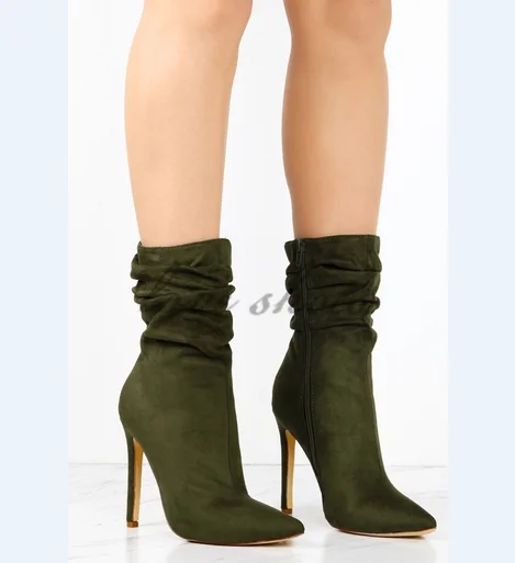 Women Gender ankle boots shoes fashion pointed toe ankle boot In faux suede wholesale 2016 new design models