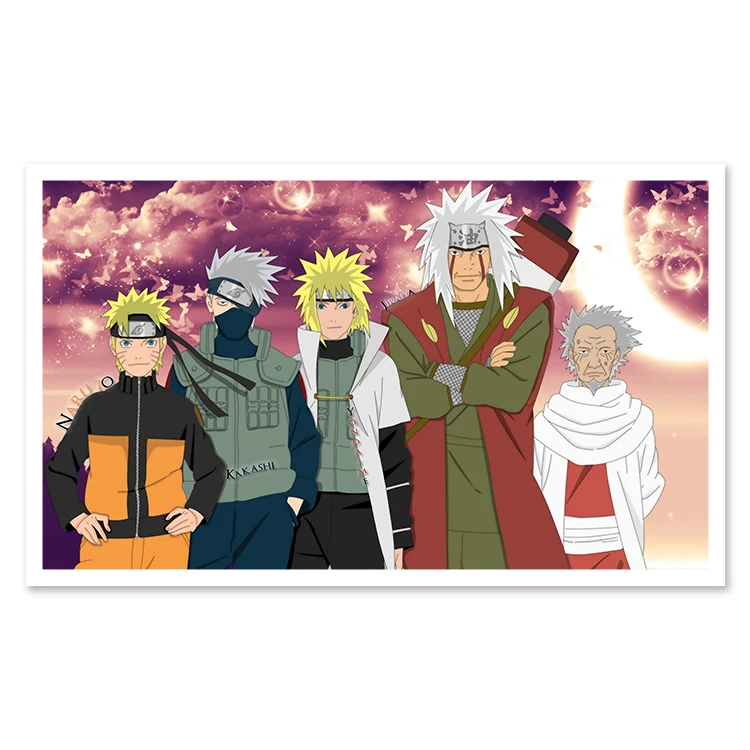 
3d Lenticular Anime Poster Naruto Flip Anime Design Poster For Home &Office Decoration 
