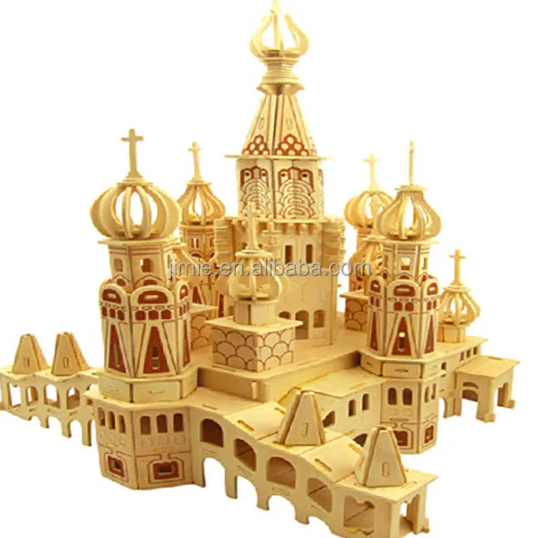 high quality custom 3d wooden puzzle stadium