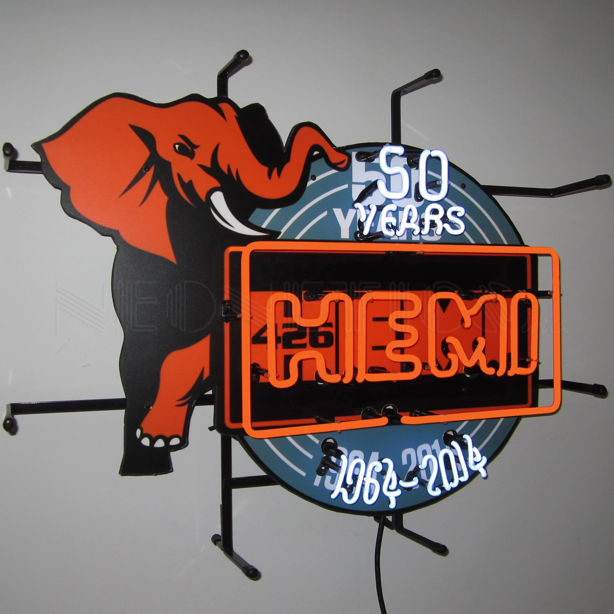 Vintage neon lights oem china factory shanghai Antuo neon glass light custom logo metal grid Mopar neon light