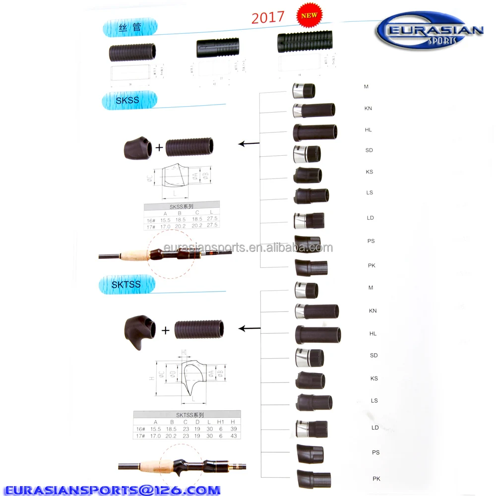 SKSS-KS fishing rod component China factory wholesale top quality spinning fishing rod separated reel seat