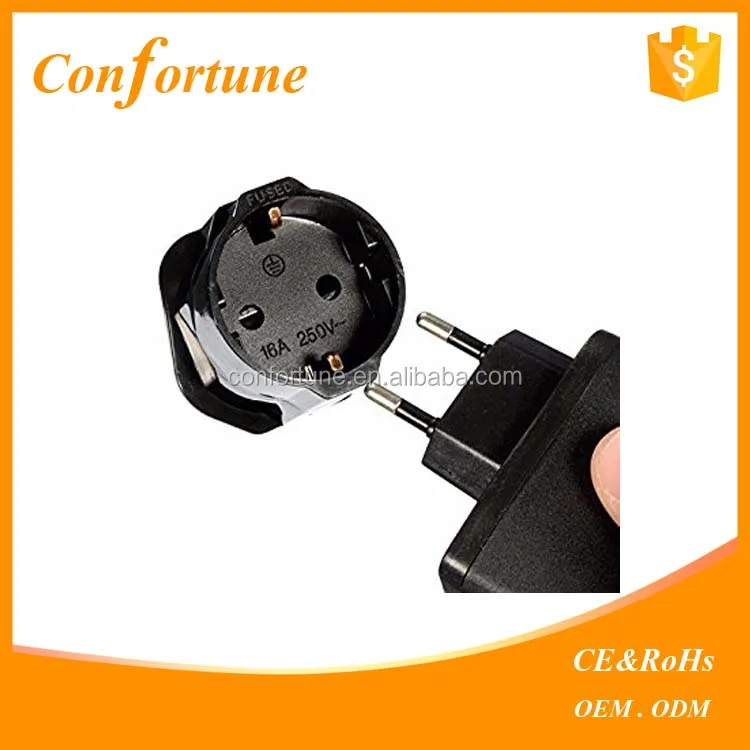 eu to uk plug adapter/Schuko to UK plug adapter with grounding