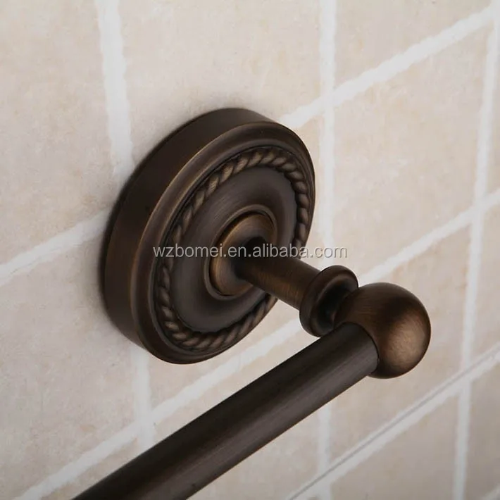 
American style brass antique bathroom accessories set single towel bar 