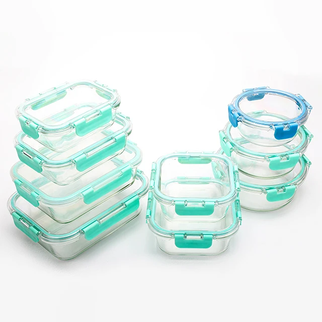 Professional glass vacuum food storage 3 compartment lunch box container boxes made in China