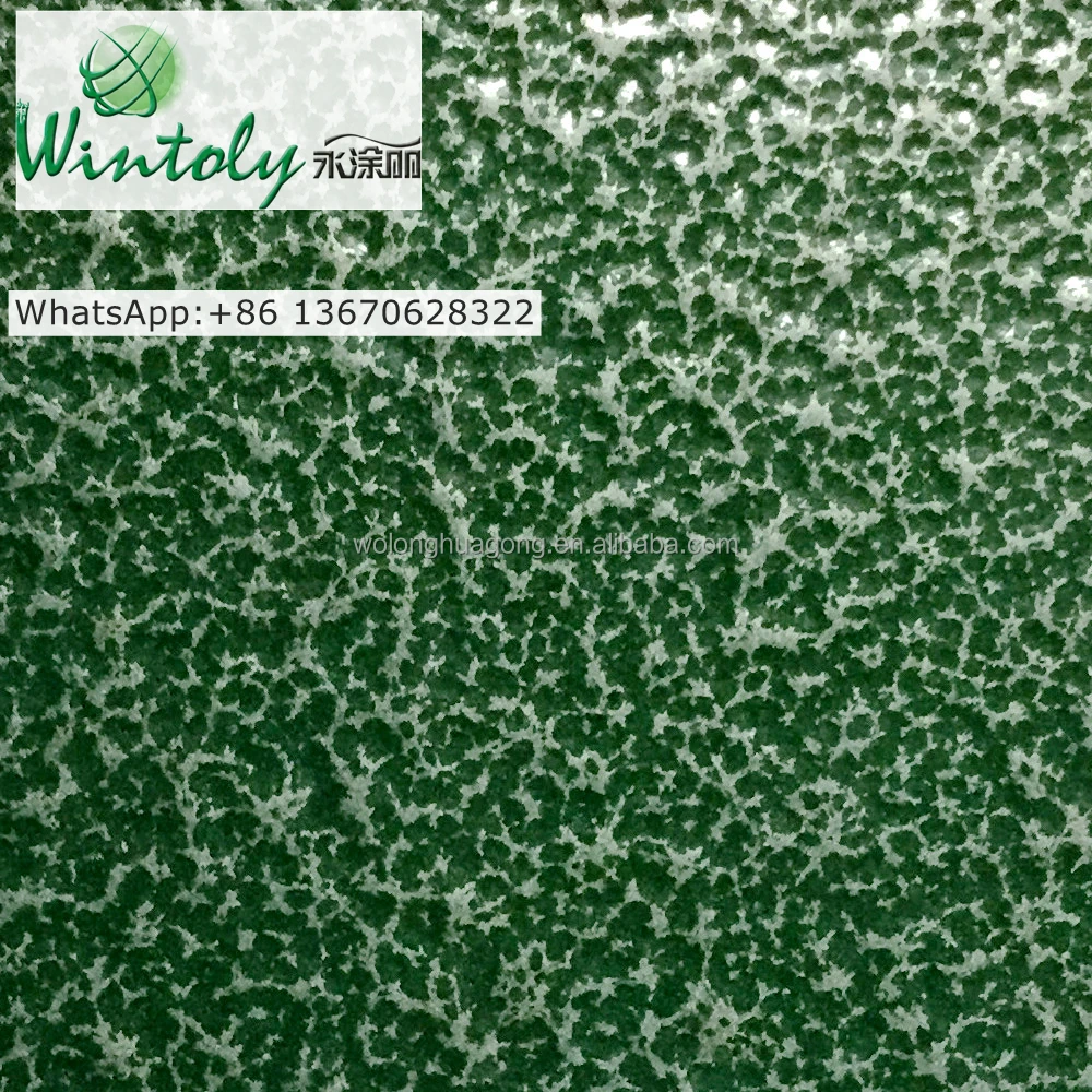 Смола электростатического Пальто Зеленый Серебряный вены молоток готово