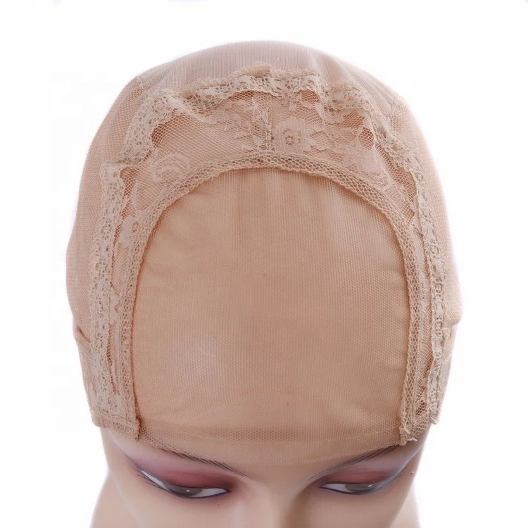 Custom Made Black Brown Blonde Silk Base Private Label Making 360 Swiss Lace Frontal Spandex Cap Wig Weaving Cap in Stocking