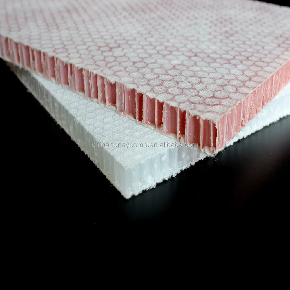 recyclable plastic honeycomb core in table of kitchen or bar marble counter